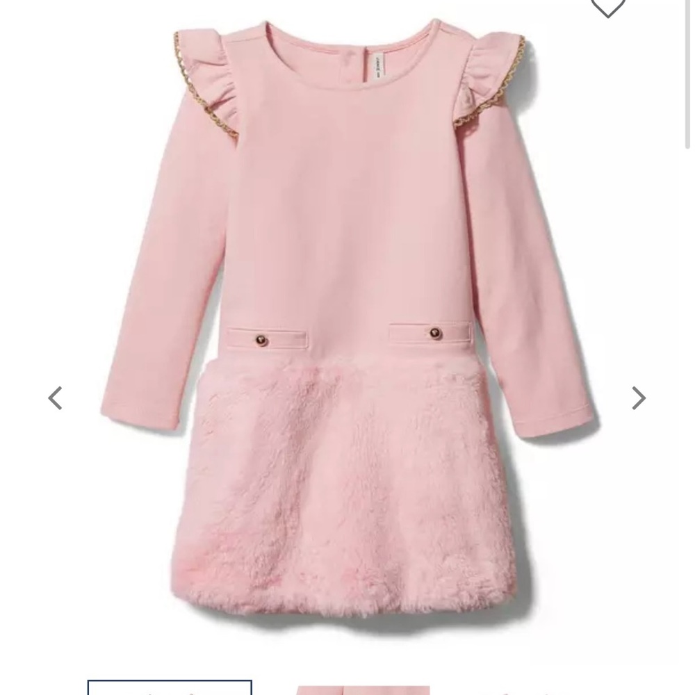 Janie & Jack Faux Fur Ponte Dress